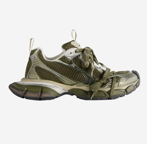 발렌시아가 3XL 스니커즈 다크 그린 라이트 베이지 734731 W3XLR 남녀공용(SKN공장)