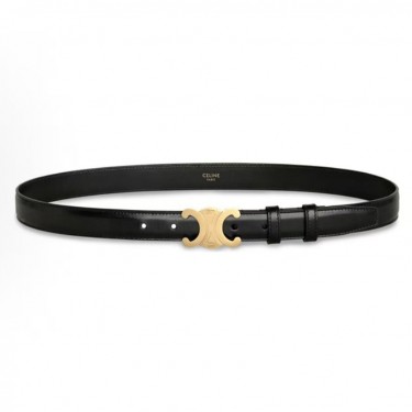 셀린느 트리옴프 블랙 레더 벨트 여성 패션 액세서리