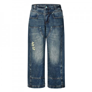 루이비통 터콰이즈 디스트로이드 카고 데님 팬츠 (X공장)