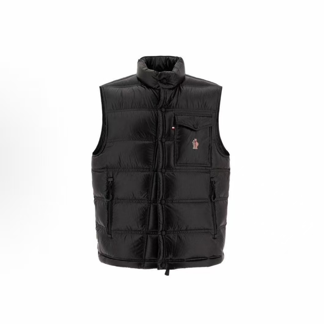 몽클레르 리플렉티브 로고 패딩 베스트 블랙 (X공장)