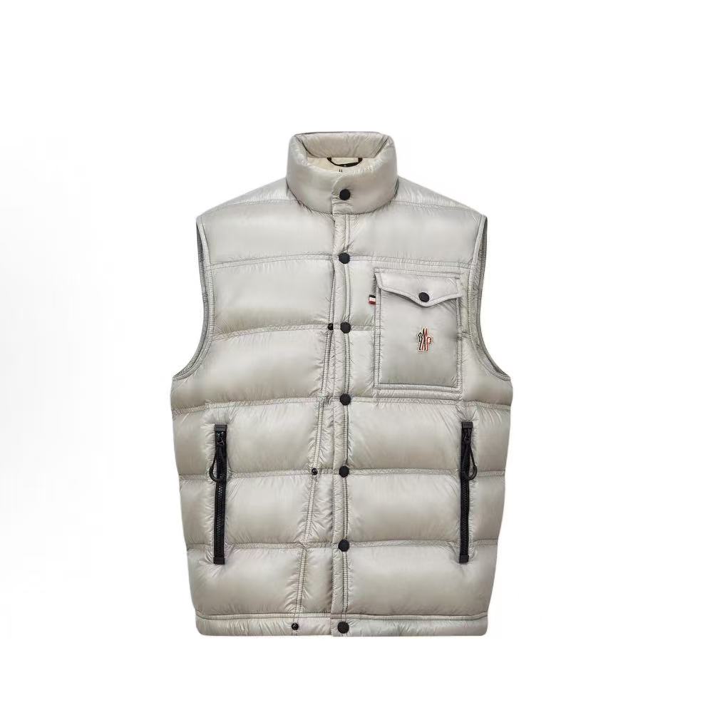 몽클레르 리플렉티브 로고 패딩 베스트 그레이 (X공장)