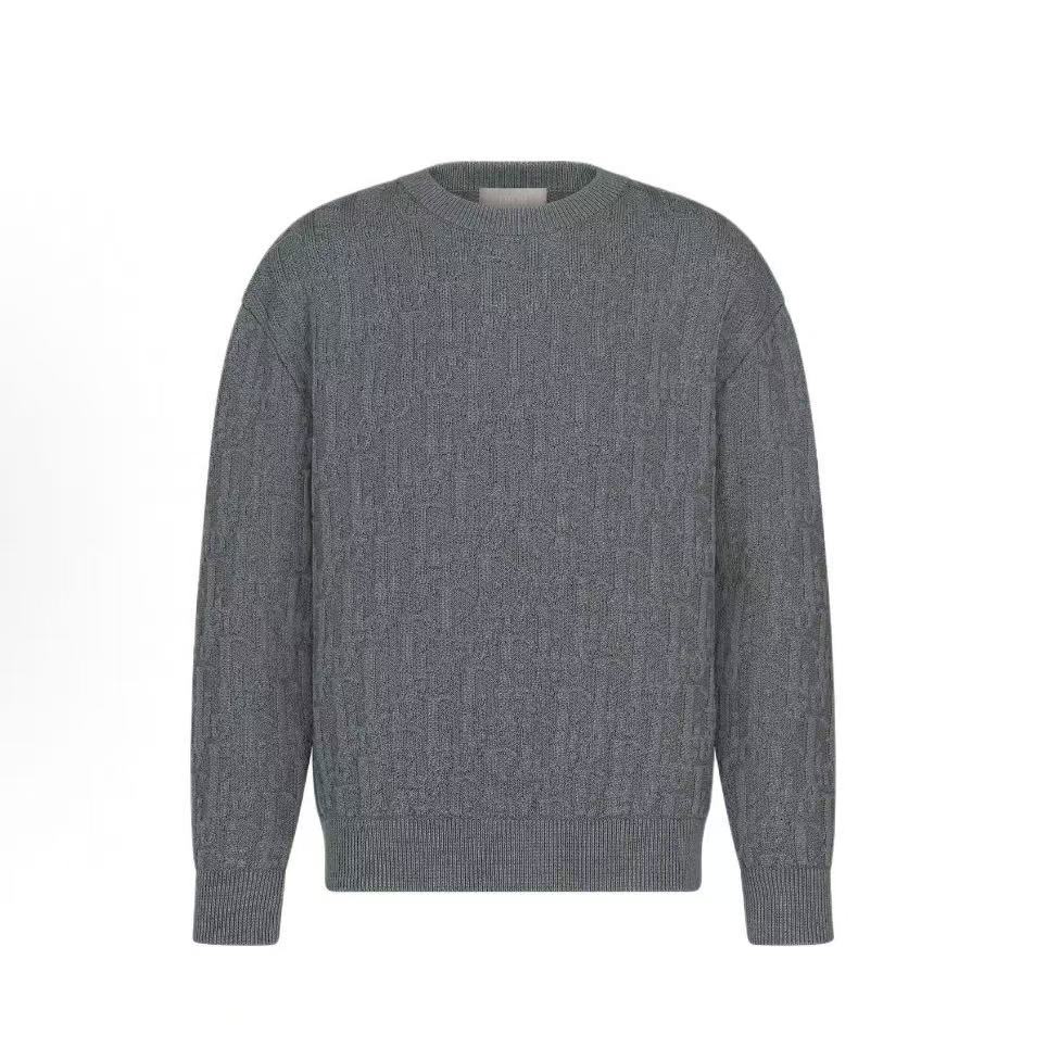 디올 오블리크 패턴 라운드 니트 그레이   (X공장)