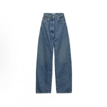 프라다 트라이앵글 로고 데님 팬츠 블루   (X공장)