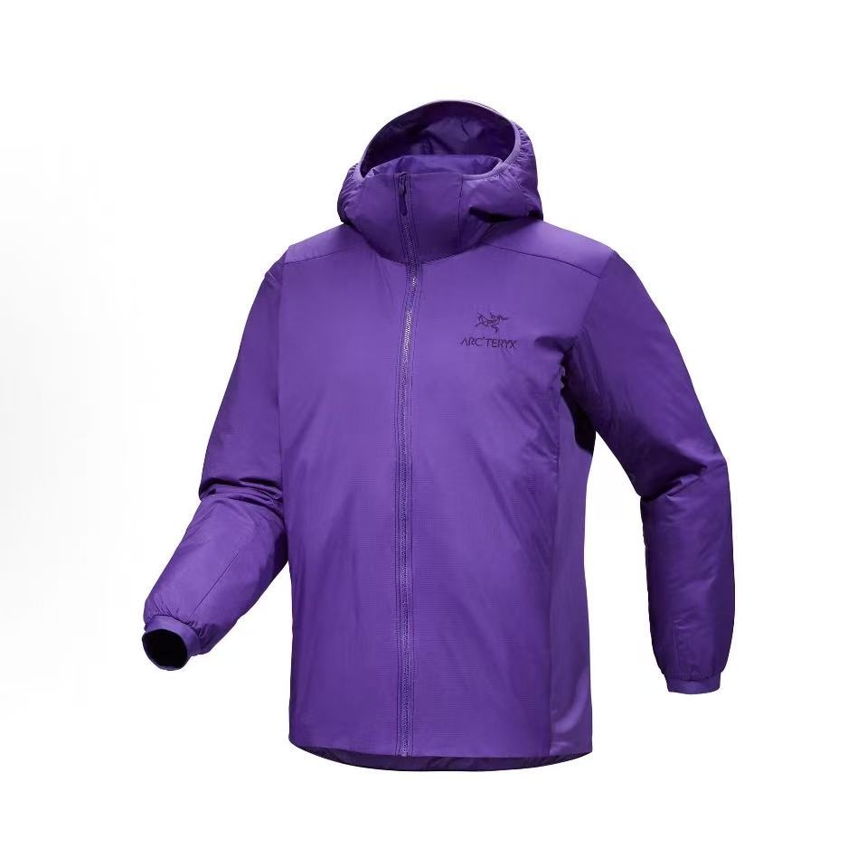 아크테릭스 Atom Hoody M 자수 로고 후드 다운 자켓 퍼플
