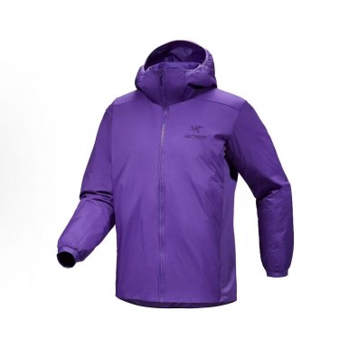 아크테릭스 Atom Hoody M 자수 로고 후드 다운 자켓 퍼플