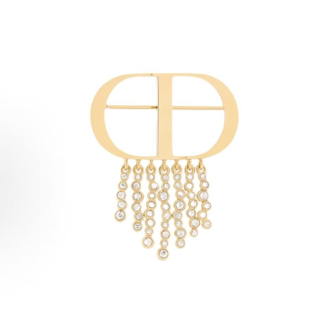 디올 알파벳 패턴 골드 메탈 브로치 남녀공용