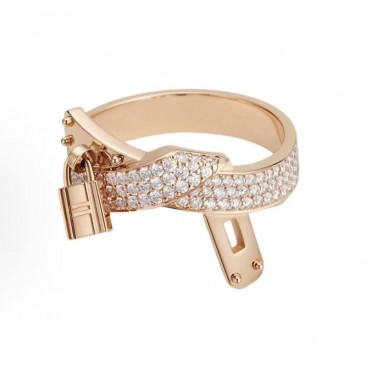 에르메스 배색 디자인 로즈 골드 링 여성 로즈골드