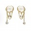 샤넬 25A 이른가을 컬렉션 크리스털 디테일 이어링 남녀공용 골드