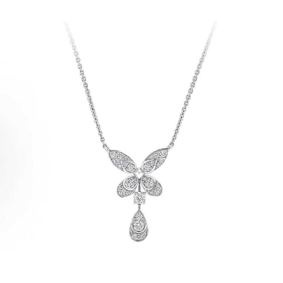 Graff 오리지널 디자인 화이트골드 화이트 다이아몬드 목걸이 커플 유니섹스