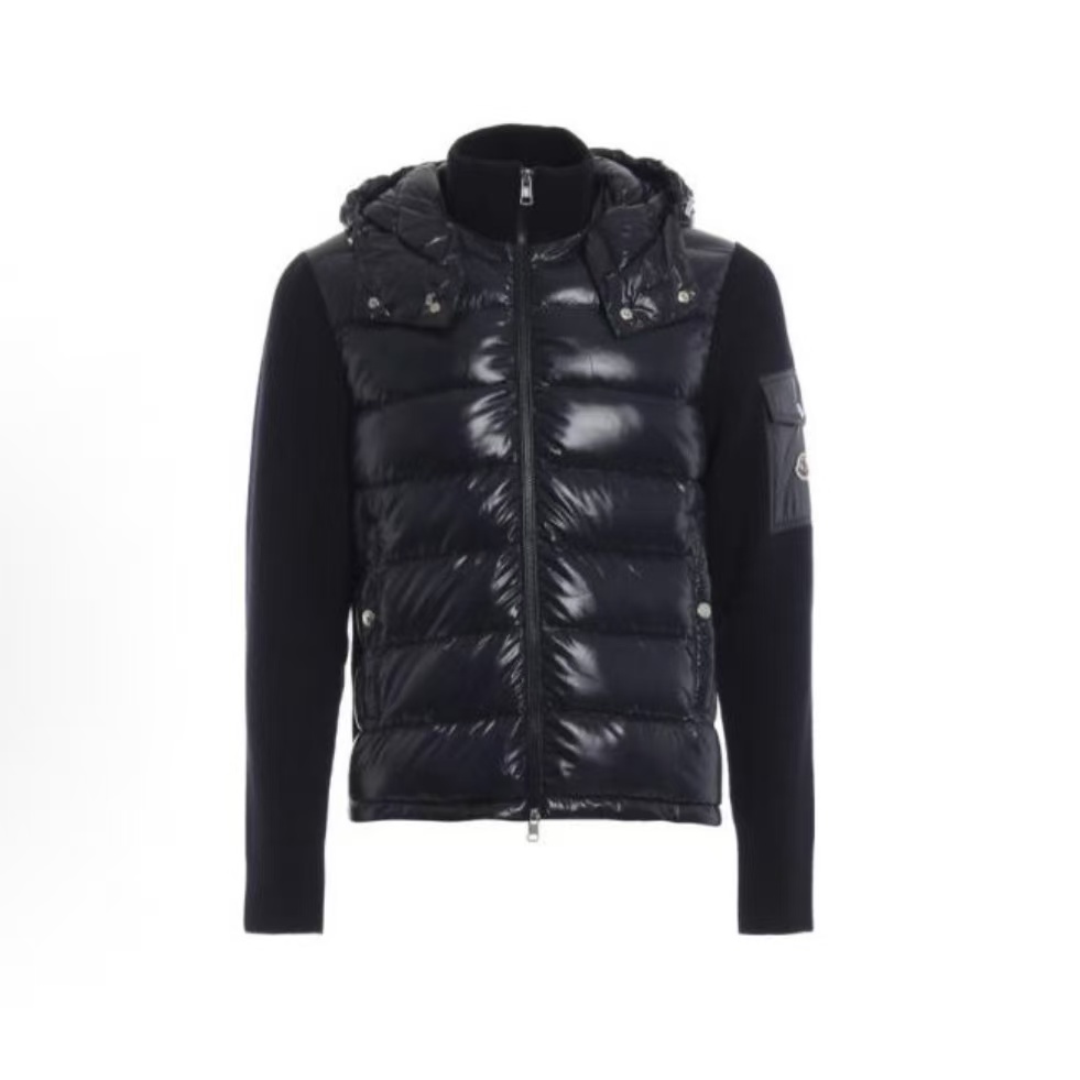 몽클레르 패치워크 긴팔 다운 재킷 남성용 블랙 (탑몽X)