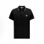 몽클레르 남성 솔리드 컬러 오버핏 폴로 반소매 티셔츠 블랙 (탑몽X)