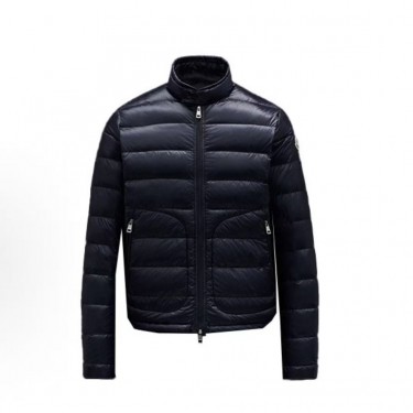 몽클레르 남성 Acorus 시리즈 스키 시즌 안감 광택 경량 하이넥 구스다운 재킷 블루 (탑몽X)