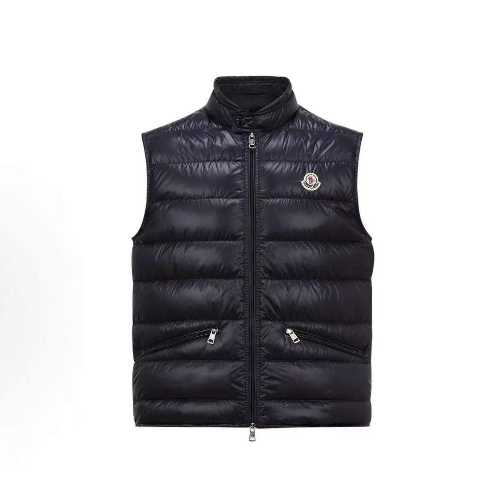 몽클레르 남성 Gui 시리즈 스키 시즌 하이넥 경량 구스다운 베스트 겨울용 블루 (탑몽X)