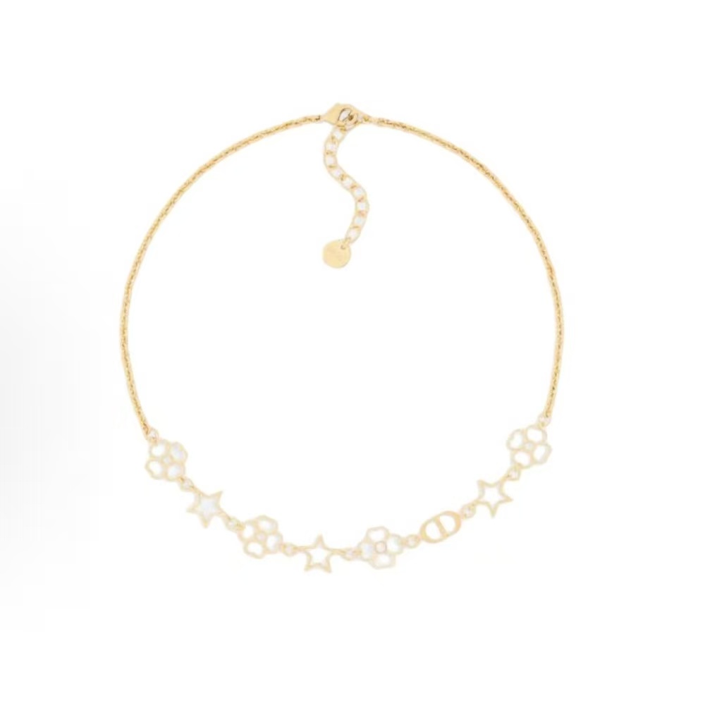 디올 Lucky 시리즈 클로버 스타 골드 메탈 목걸이 남녀공용