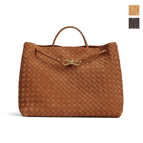 보테가 베네타 라지 안디아모 카프스킨 여성 숄더백 앰버 766019V1QE62598 (징셀러)