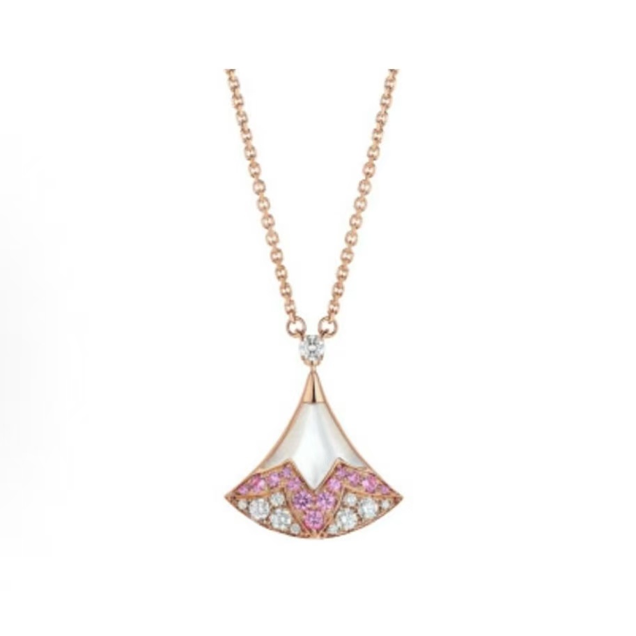 불가리 디바스 드림 로즈골드 네크리스 여성용 핑크