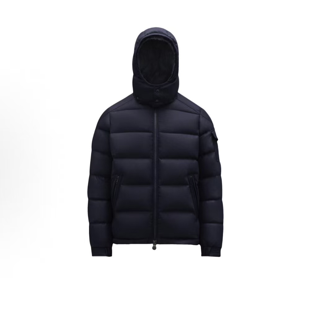 몽클레르 시리즈 울 긴팔 심플 숏 다운 재킷 남성용 네이비