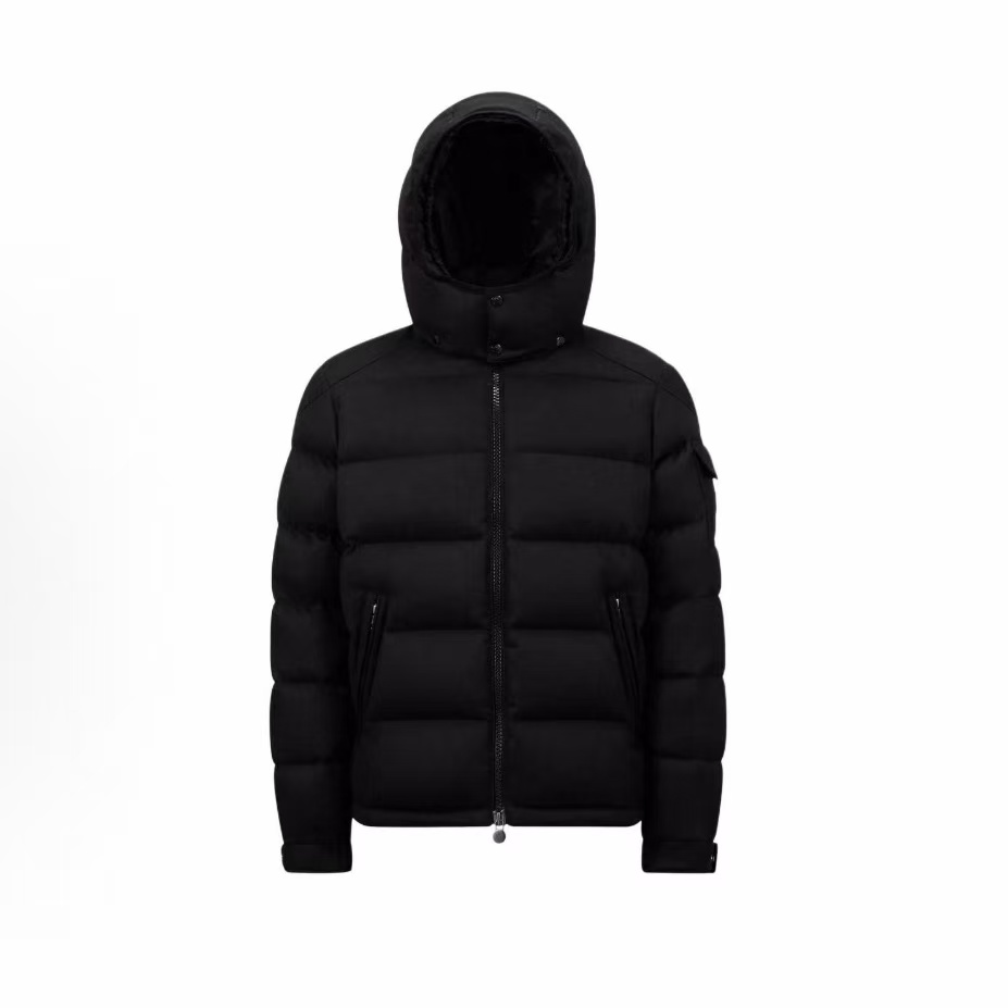 몽클레르 시리즈 울 긴팔 심플 숏 다운 재킷 남성용 블랙