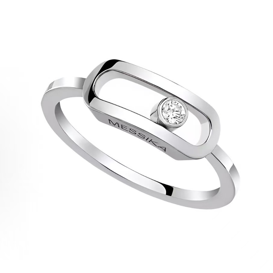 메시카 무브 우노 로고 인그레이빙 링 여성