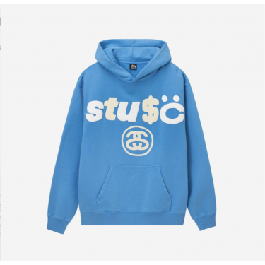 스투시 x 카투스 플랜트 플리 마켓 콜라보 8볼 시리즈  레터링 프린트 풀오버 후드 스웨