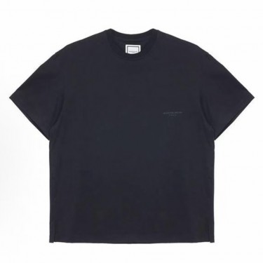 우영미 SS24 프린트 라운드넥 레귤러 반팔 티셔츠 남성