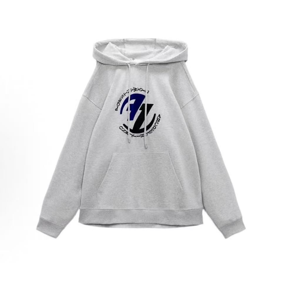 아더 에러 x 자라 FW22 레터링 기하학 패턴 프린트 맨투맨  그레이