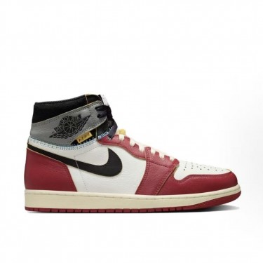 유니온 x 조던 1 남녀공용 농구화 화이트/레드/그레이 (LJR공장)