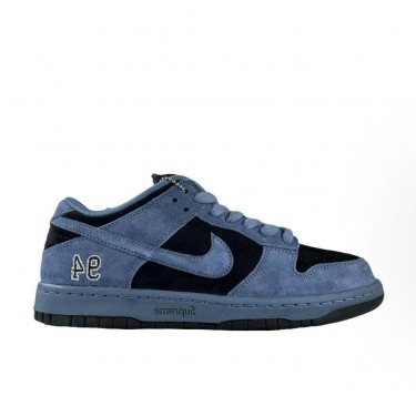 나이키 x 슈프림 덩크 SB 로우 미 블루 로우탑 스니커즈