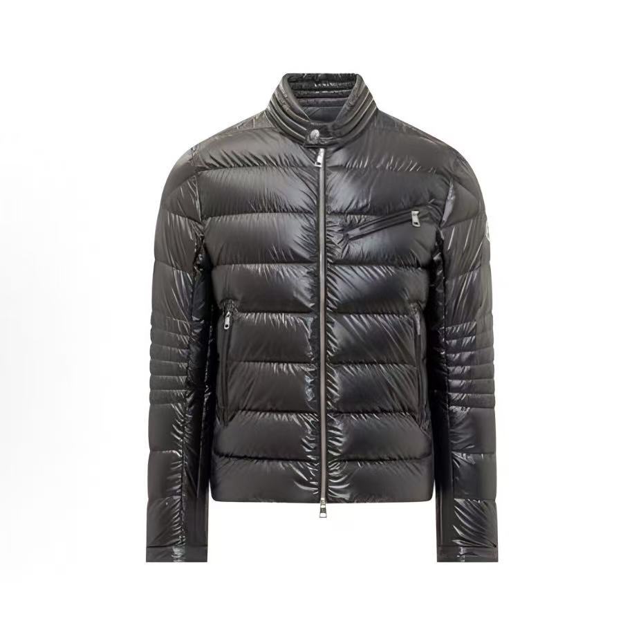 몽클레어 AUTHIE 컬렉션솔리드 화이트 구스다운 집업 하이넥 롱슬리브 패딩 자켓 블랙 (지이공장)