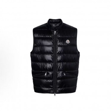 몽클레어 GUI 컬렉션 SS20 스키 시즌 클래식 유광 방수 솔리드 컬러 지퍼 경량 다운 베스트 블랙 (지이공장)