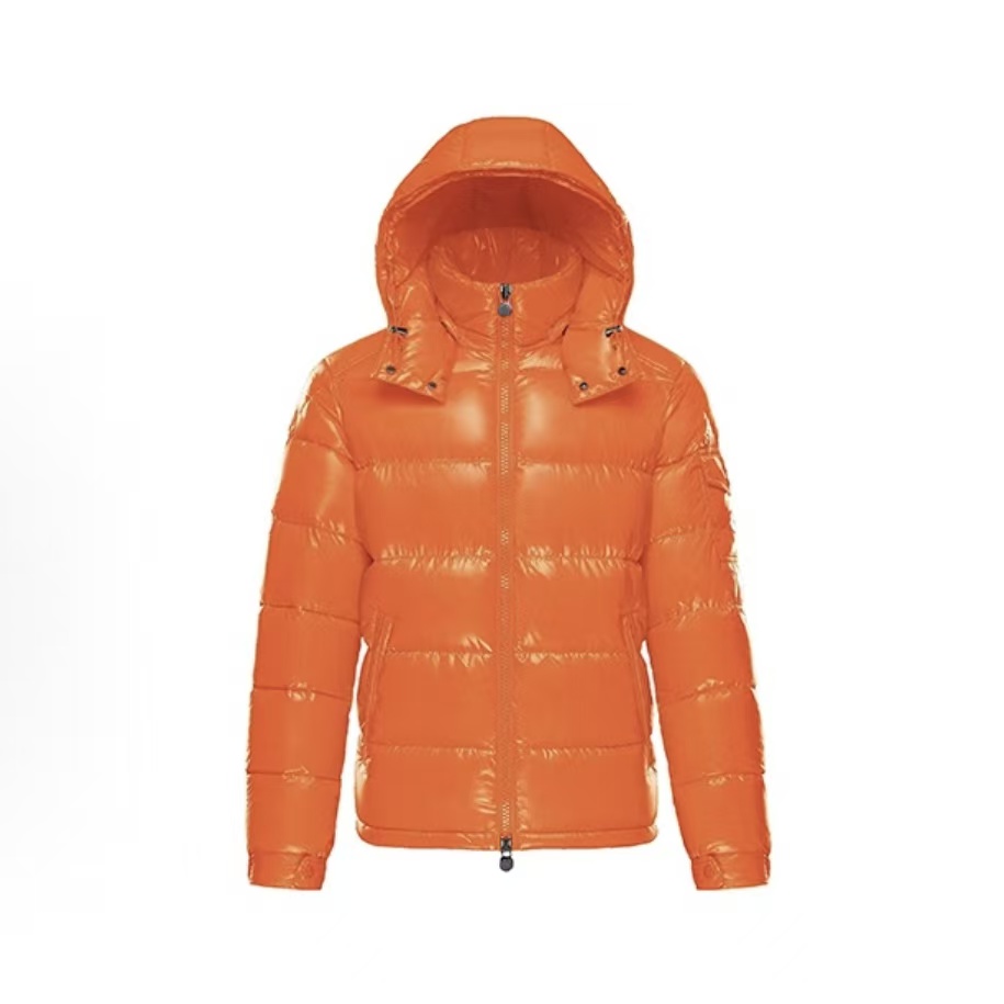 몽클레어 마야 시리즈 유광 보온 숏 다운 재킷 오렌지색 (지이공장)