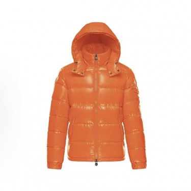 몽클레어 마야 시리즈 유광 보온 숏 다운 재킷 오렌지색 (지이공장)