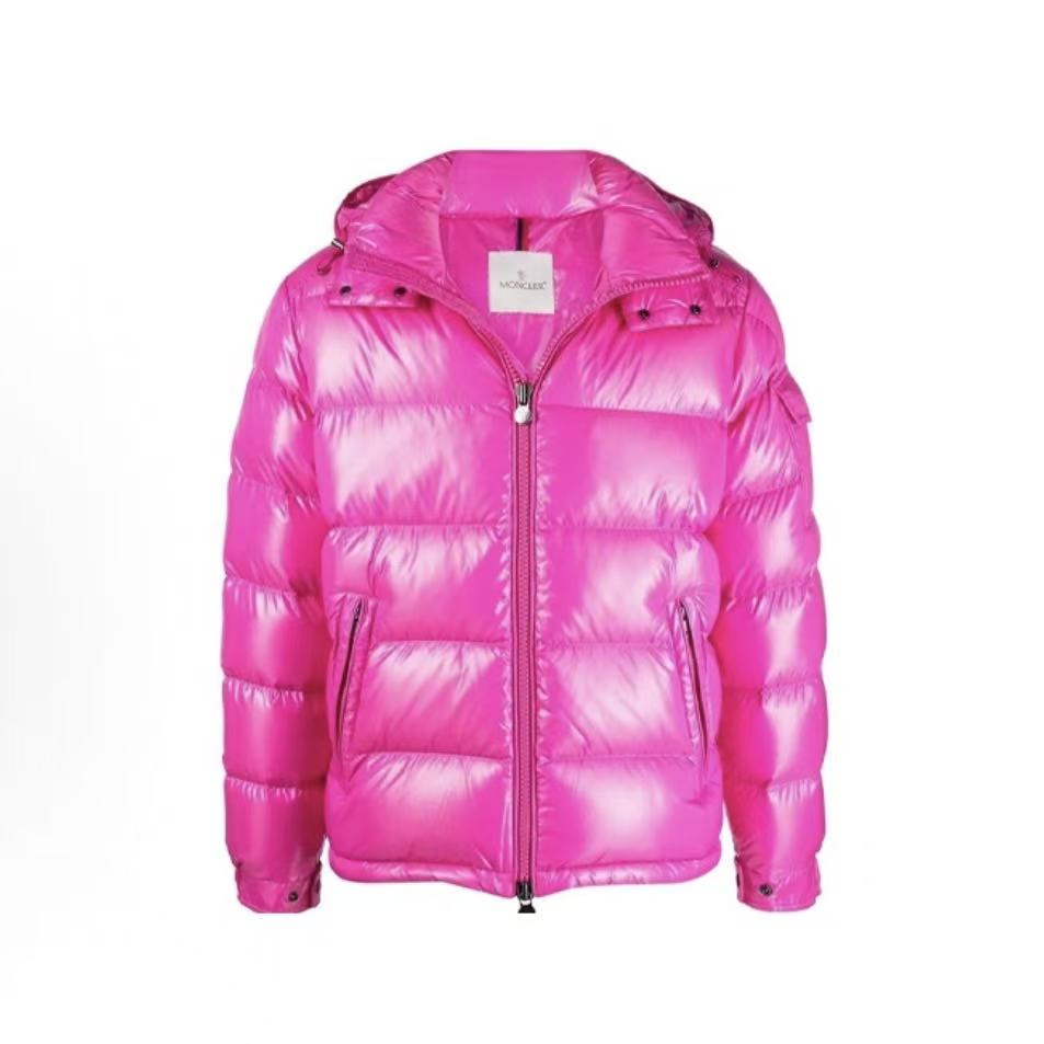 몽클레어 마야 시리즈 유광 보온 숏 다운 재킷 핑크 (지이공장)