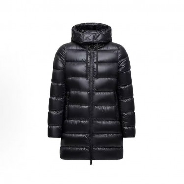 몽클레어 Suyen 시리즈 여성 미디 기장 구스다운 패딩 코트 블랙 (지이공장)