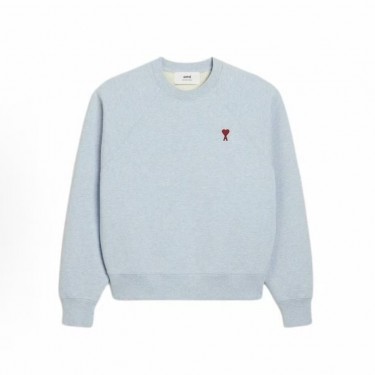 아미파리 FW23 레드 하트 맨투맨 스카이 블루 (탑아미공장)