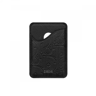 디올 새들 마그네틱 카드 지갑 그래비티 가죽 블랙