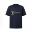루이비통 FW24 로고 레터 프린트 크루넥 반팔 티셔츠 남성용 딥 네이비 (X공장)