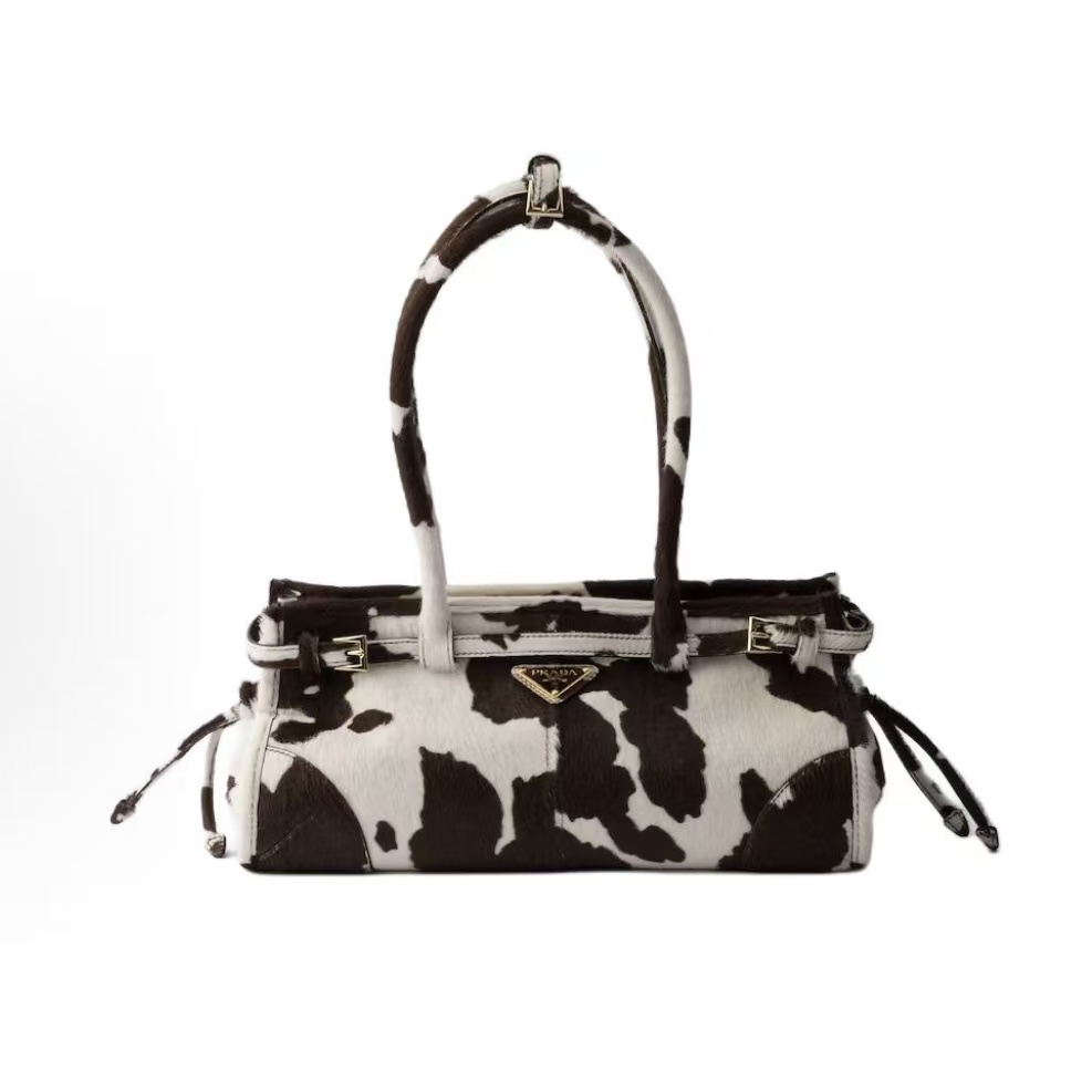 프라다 보니 골드 하드웨어 카프스킨 미디엄 숄더백 1BA426