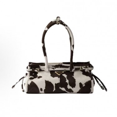 프라다 보니 골드 하드웨어 카프스킨 미디엄 숄더백 1BA426