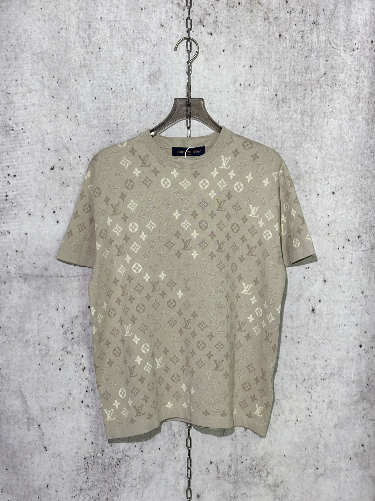 루이비통 25SS 모노그램 자카드 반팔 티셔츠 남성 오버핏  (사슬공장)