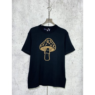 루이비통 26SS 버섯 인타르시아 반팔 티셔츠 남녀공용 오버핏 블랙 (사슬공장)