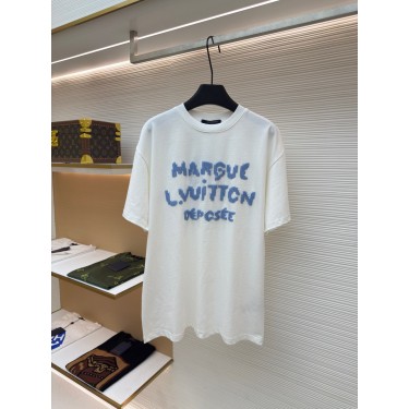 루이비통 프린트 니트 라운드넥 티셔츠 (X공장)