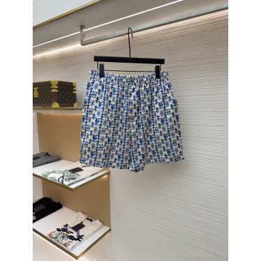 루이비통 오버랩 패턴 프린트 실크 쇼츠 (X공장)