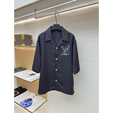 루이비통 니고 플라워 프린트 레터 로고 실크 반팔 셔츠 (X공장)