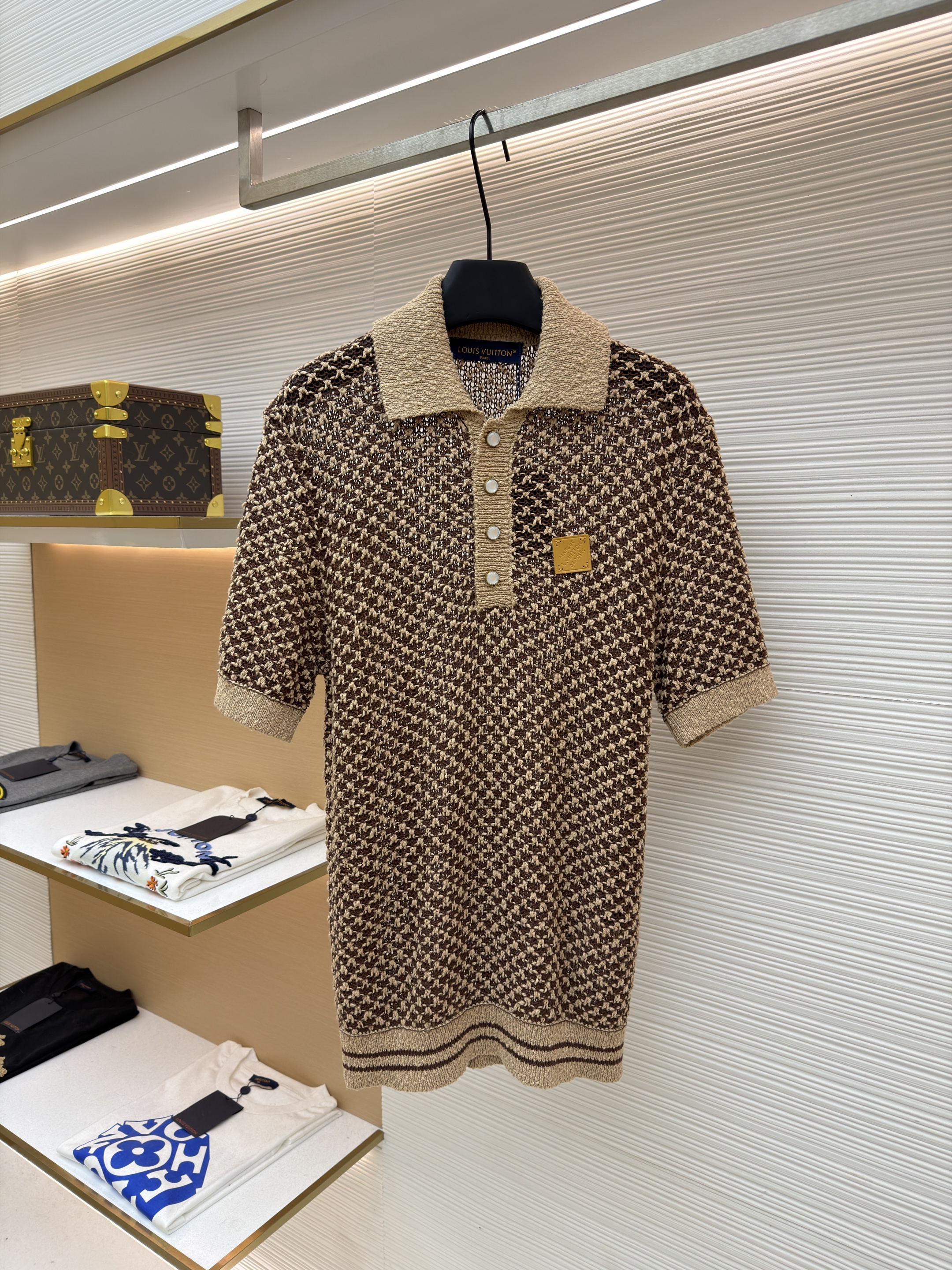 루이비통 부클 니트 반팔 티셔츠 (X공장)