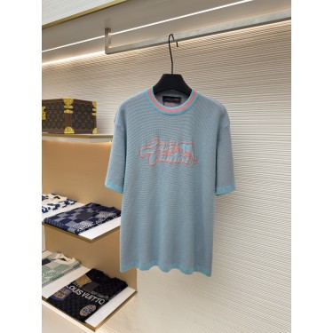 루이비통 돌핀 자카드 니트 반팔 티셔츠 (X공장)