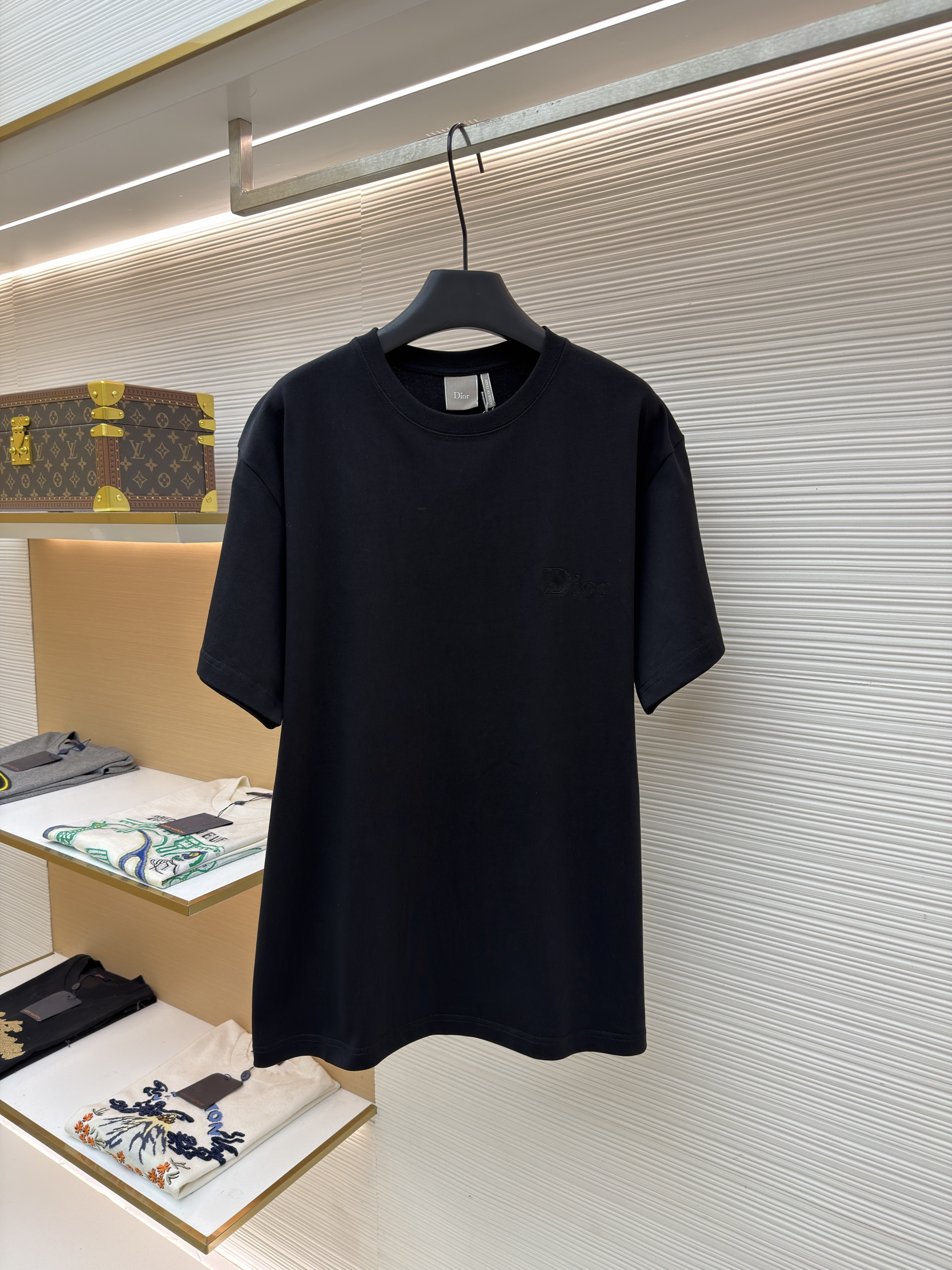 디올 미니 로고 자수 반팔 티셔츠 (X공장)