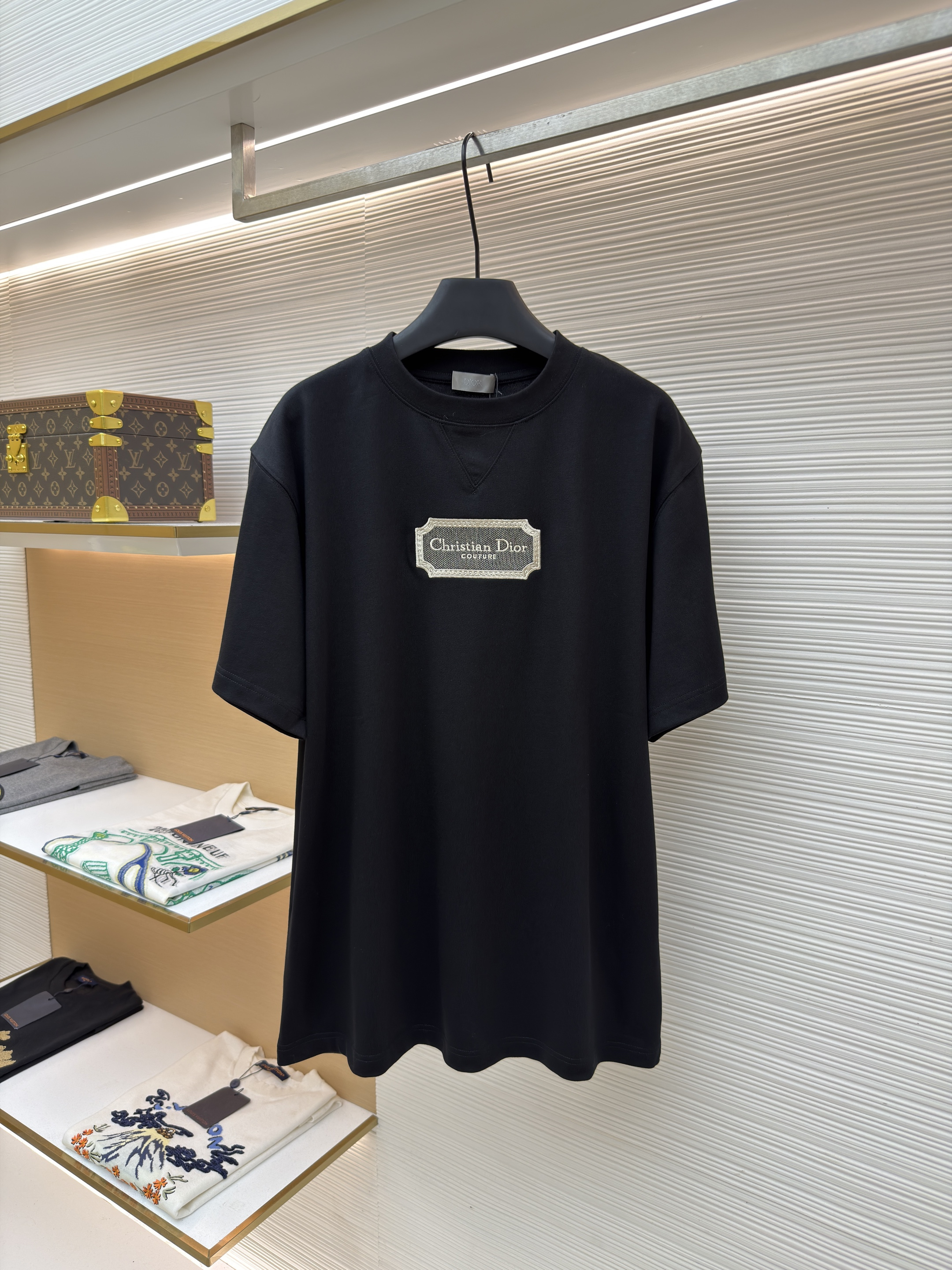 디올 워터솔루블 자수 로고 반팔 티셔츠 (X공장)