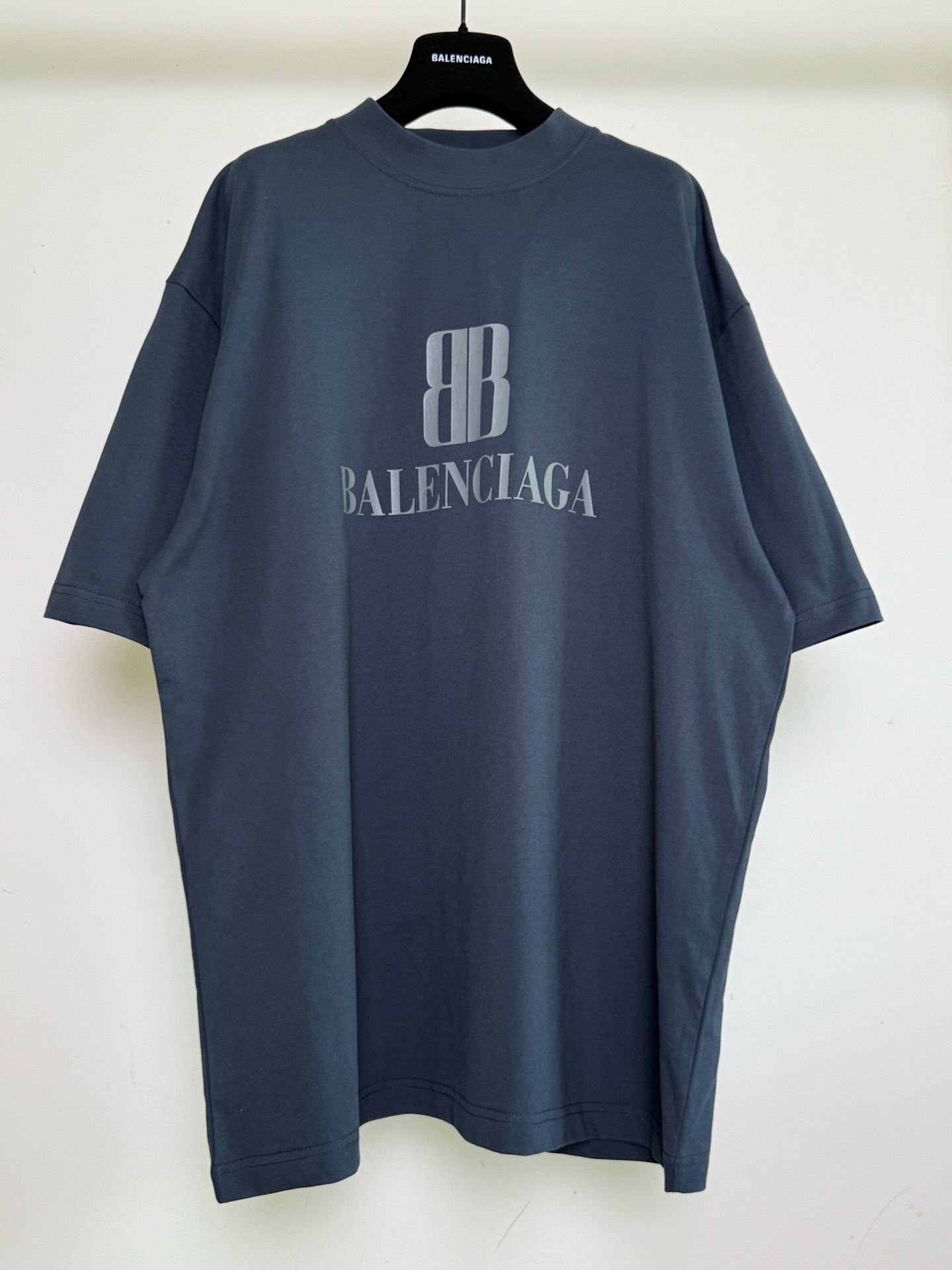 발렌시아가 나노 BB 로고 반팔 티셔츠