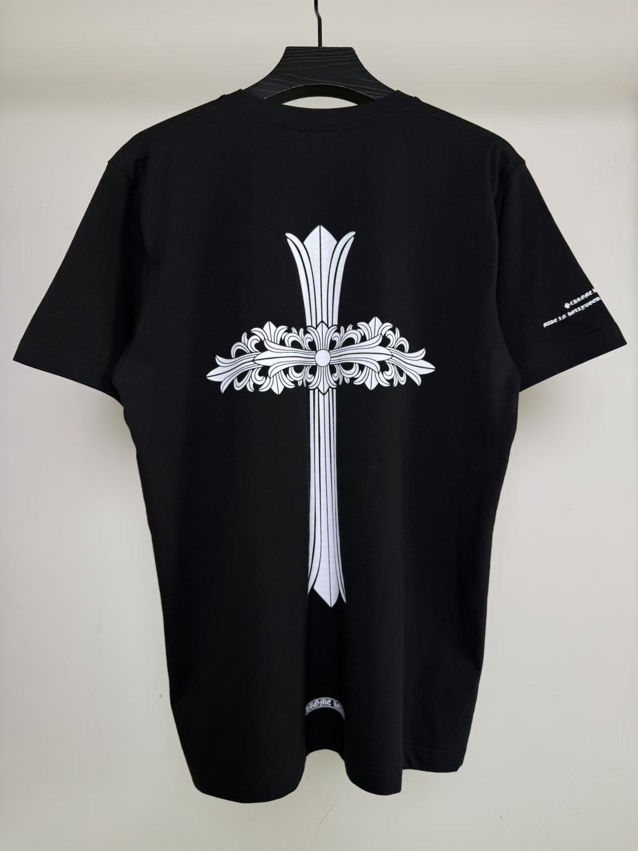 크롬하츠 크로스 로고 반팔 티셔츠 블랙